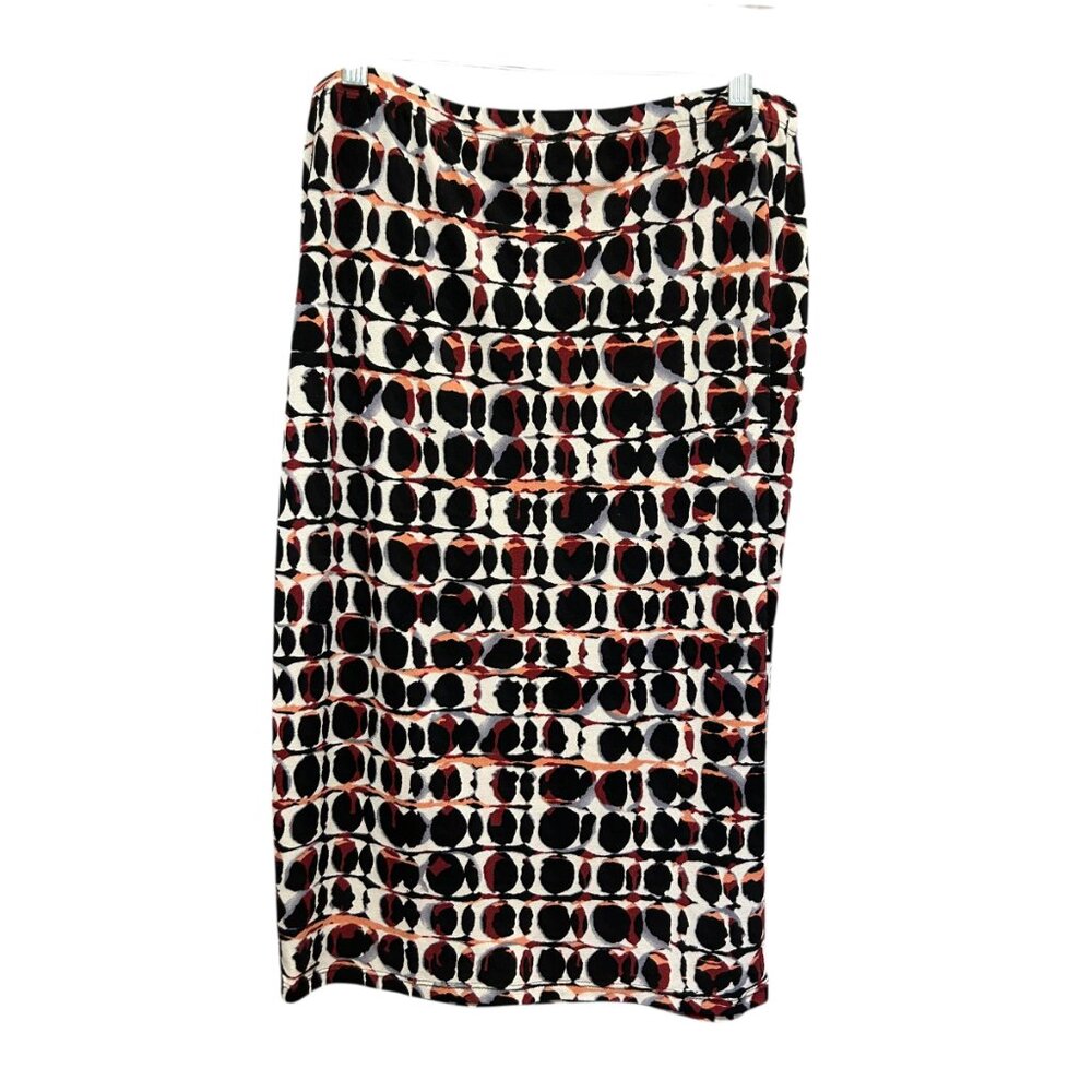 Jules Leopold Geometric Circles Midi Pencil Skirt Size M